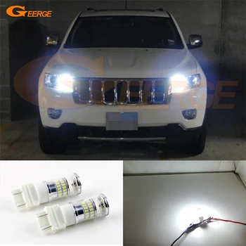 

For Jeep Grand Cherokee 2011 2012 2013 2014 2015 HID headlight Ultra bright White Reflector 3157 LED Bulbs Daytime running light