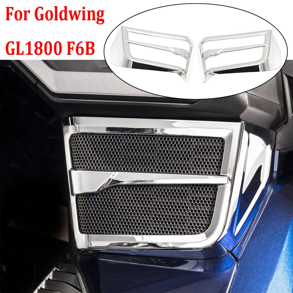 

Motorcycle Front Chrome Speaker Grille Cover For Honda Goldwing GL 1800 F6B GL1800 2018 2019 2020