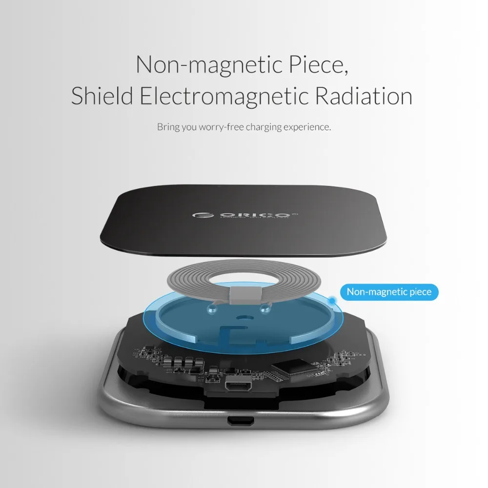  ORICO 10W Drahtlose Ladegerät Pad Qi Wireless USB Ladegerät für iPhone 7 8 X XR 11 11PRO Smart Lade