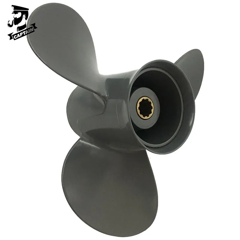 Captain Propeller 9 7/8X13 Fit Honda Outboard Engines BF25 BF30 Aluminum 10 Tooth Spline RH 58130-ZW2-F41ZA