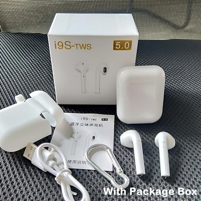 

Original I9s I9 TWS 1:1 Air Bluetooth Earphones Binaural Calling Earbuds With Charging Box Stereo Headset for all phone