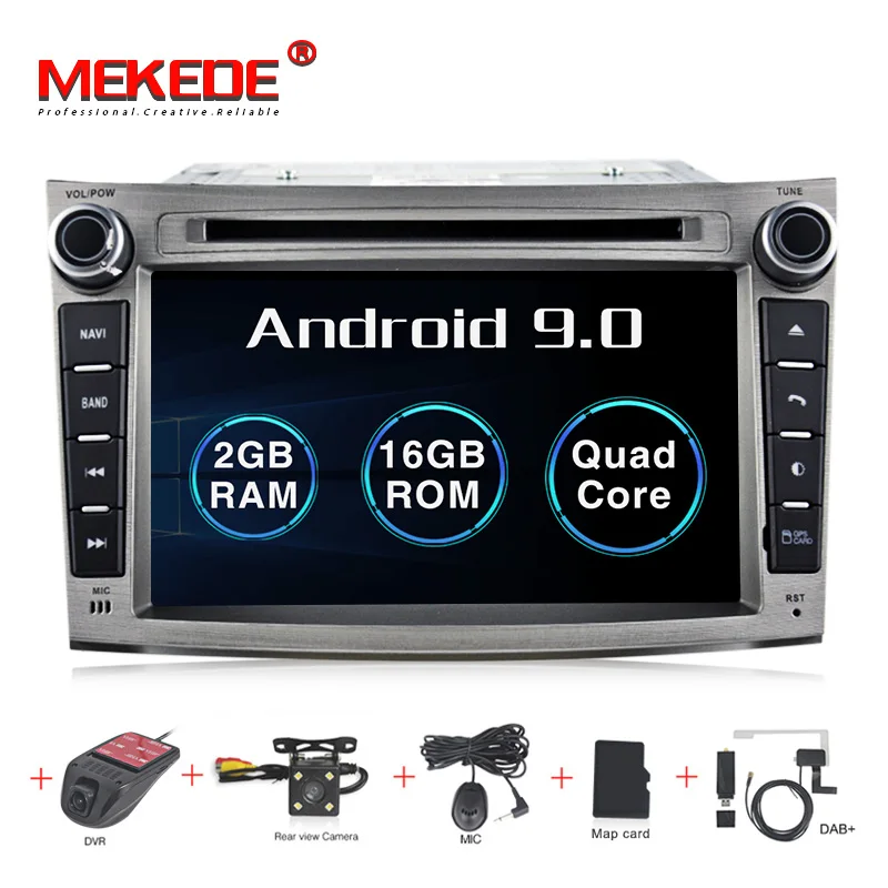 16G camera DVR DAB MEKEDE 4G+ 64G Android 9,0 автомобильный Радио dvd-плеер мультимедиа для SUBARU OUTBACK 2008-2013 BT wifi gps RDS Wi-Fi - Цвет: 16G camera DVR DAB