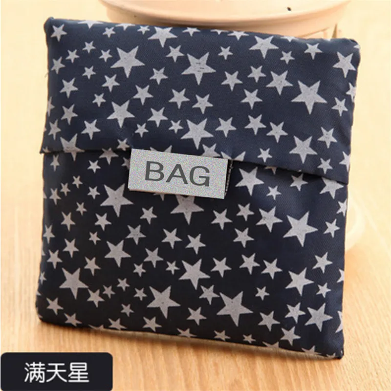 

Ladies fashion green shopping bag creative folding printing square shopping bags shopping shopping grocery shopping bags eco bag
