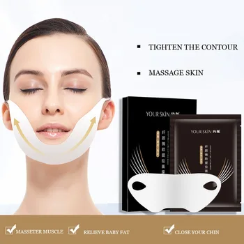 

Hotsale 10g*5Pcs Cold Compress Fullerene Hyaluronic Acid Cosmetics Film Ice Film Double Chin Reducer V Face Mask