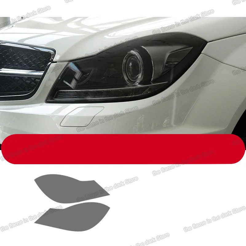 car headlight anti-scratch protective film for mercedes benz c class 2011 2012 2013 2014 accessory sticker auto styling w204 | Автомобили