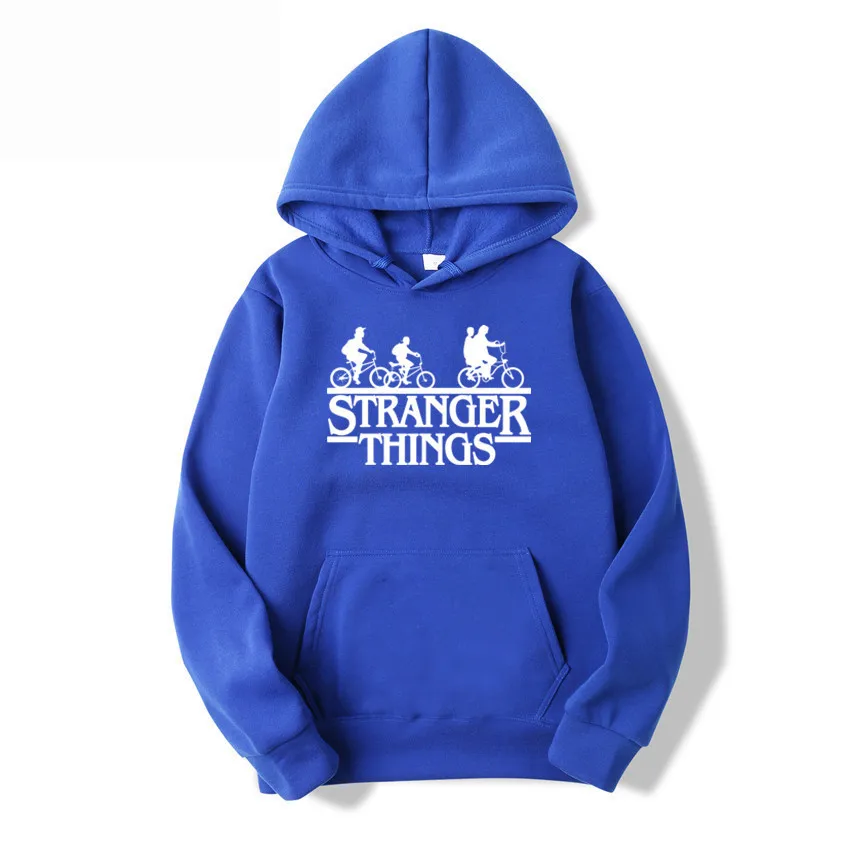  Stranger Things Hoodies Women Trendy Faces Letter Print Oversized Female Sweatshirt Hip Hop Cotton 
