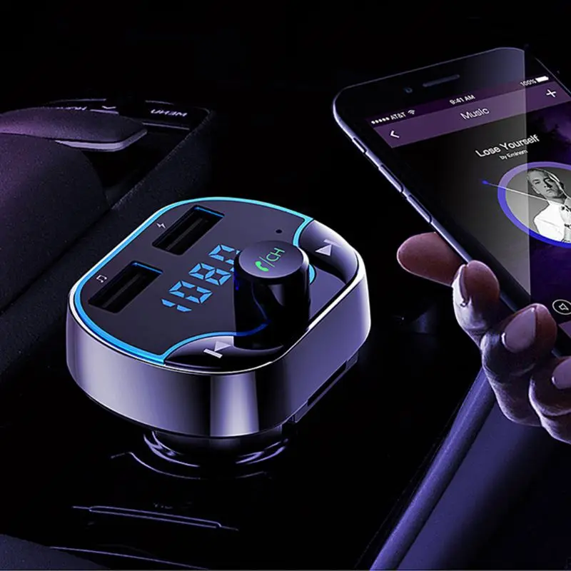 Беспроводной автомобильный Bluetooth fm-передатчик MP3 радио адаптер автомобильное быстрое USB зарядное устройство Лидер продаж U1JF
