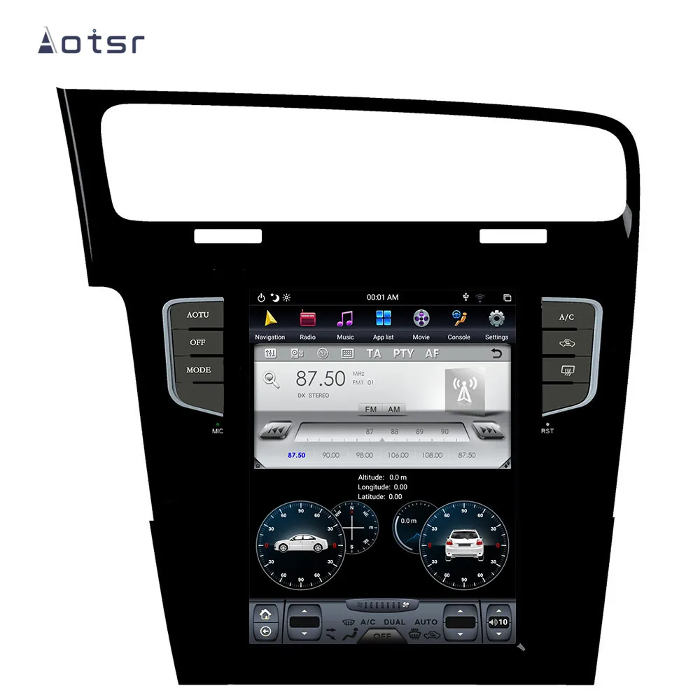 Excellent Tesla Style Android 8.1 GPS Navigation DVD Player For Volkswagen GOLF 7 2013+ Car Auto Radio Stereo Multimedia Head Unit Player 8