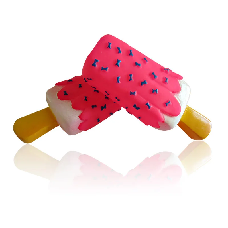 Игрушка для домашних собак жевательный писклявый резиновый розовый в форме мороженого игрушки для кошек, щенков, маленьких собак, мороженое, игрушка для прорезывания зубов, смешная Интерактивная