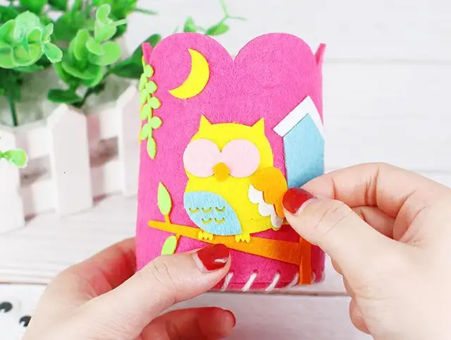 5Pcs/Set Kids DIY Craft Pencil Holder Educational Toys For Children Creative Handwork Pen Container Arts And Crafts Toys Gifts 3