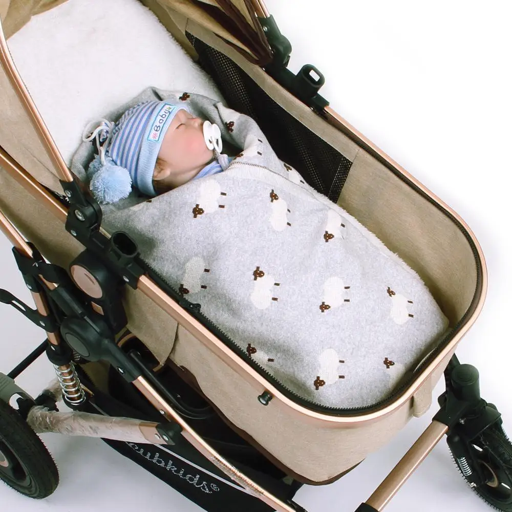 Baby Blankets Knitted Newborn Bebes Swaddle Wrap Blanket Soft Cotton Infant Kids Stroller Bedding Covers 100*80cm Cartoon Quilts