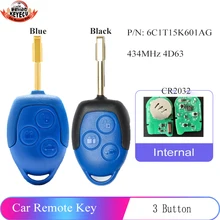 Keyecu (2 modelos para opcional) 433mhz 4d63 substituição remoto chave 3 botão para ford transit wm vm 2006-2014 6c1t15k601ag