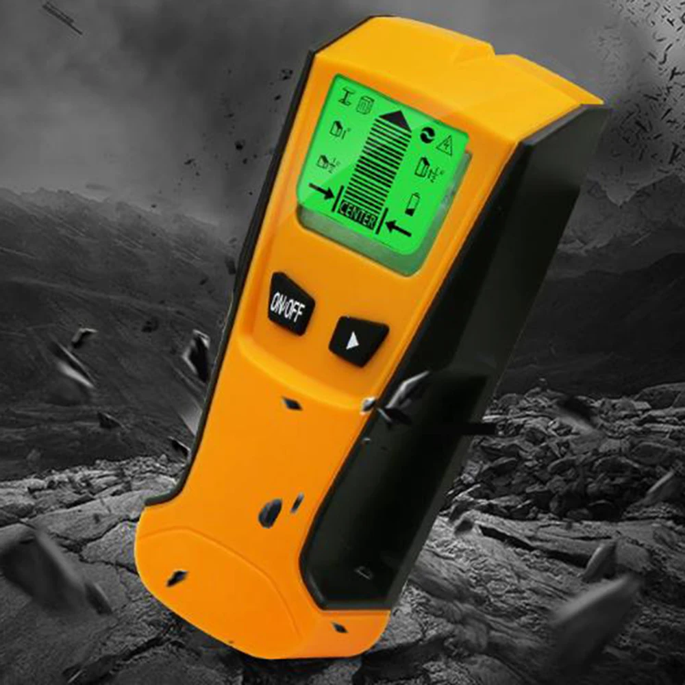 

3 In 1 LCD Wall Center Metal Wood Scanner Metal AC Live Wire Detector No Battery Automatic Correction Functio