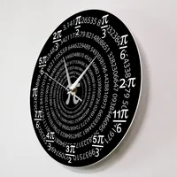 Pi 3.14 Mathematics Wall Clock School Classroom Wall Decor Math Science Wall Art Decorative Wall Watch Pi Day Math Lovers Gifts 2