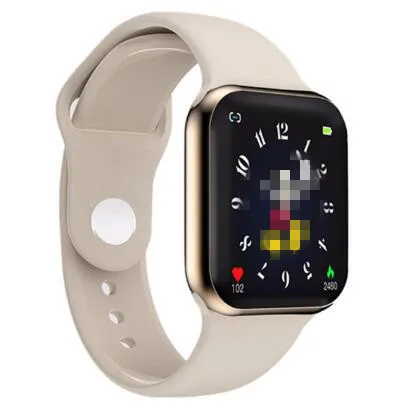 Slimy Смарт-часы для мужчин и женщин, умные часы для Apple Watch 4 IWO 10 IWO 11, Смарт-часы с беспроводной зарядкой - Цвет: Золотой