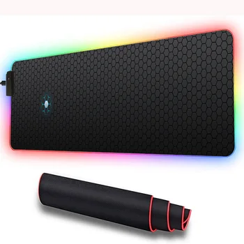 

Hexagon Texture Gaming Mouse Pad Gamer Computer Mousepad RGB Backlit Mause Pad Large Mousepad XXL for Desk Keyboard LED Mice Mat