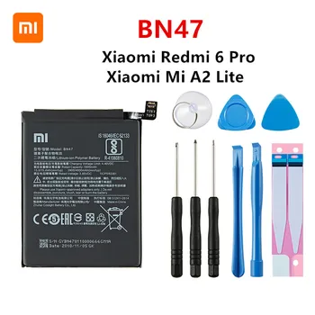 

Xiao mi 100% Orginal BN47 4000mAh Battery For Xiaomi Mi A2 Lite/Xiaomi Redmi 6 Pro BN47 Replacement Batteries +Tools