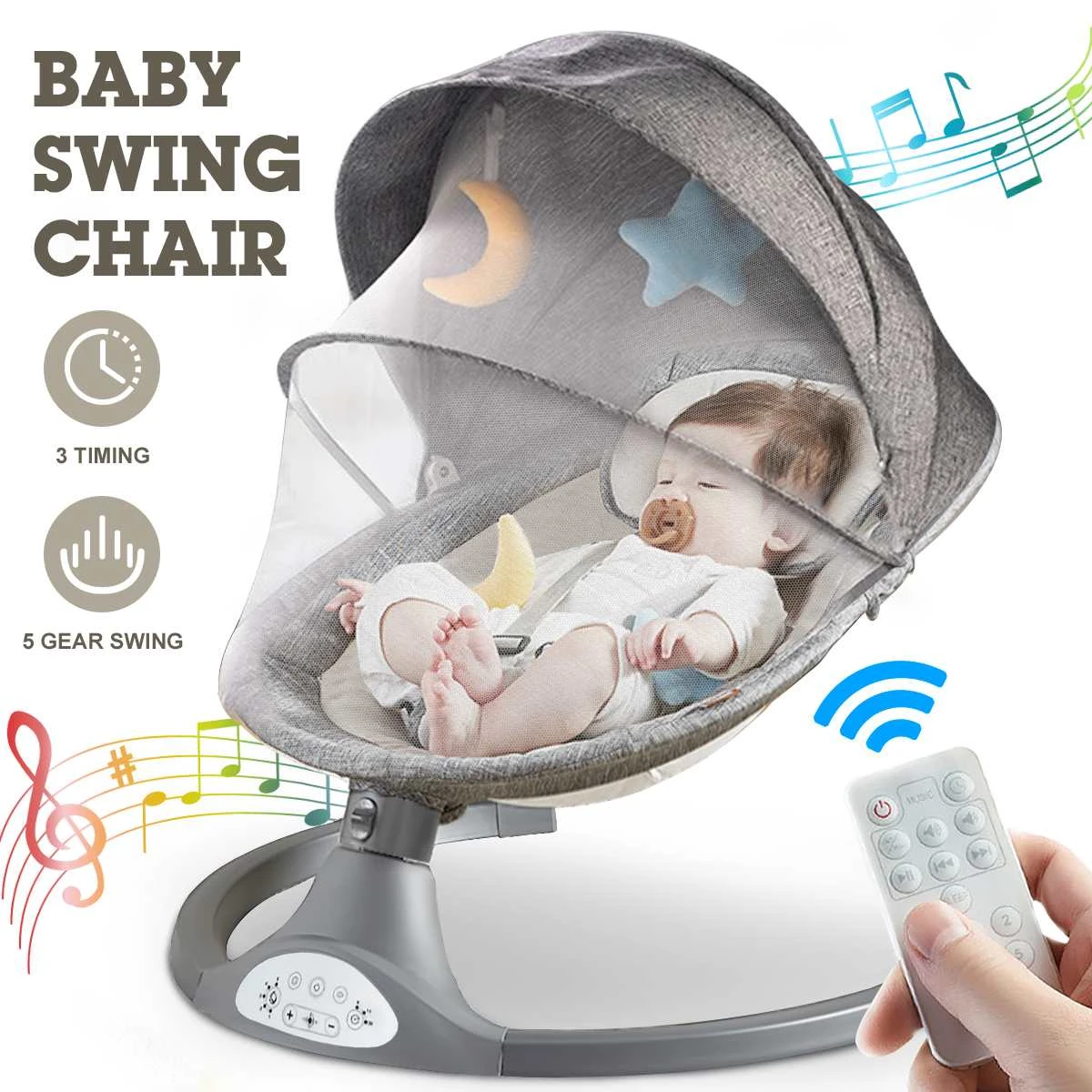 Chaise A Bascule Electrique Pour Bebe Inclinable Auto Avec Telecommande Confortable Securise Ceinture De Securite A Cinq Points Aliexpress