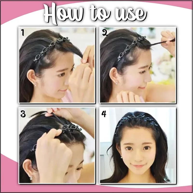 Заколка для волос с двойной челкой модный двухслойный зажим челки повязка на