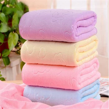 

70X140CM Rabbit Soft Microfiber Baby Infant Newborn Washcloth Bath Towel Feeding Cloth Baby Bath Children's Towel Baby Towel