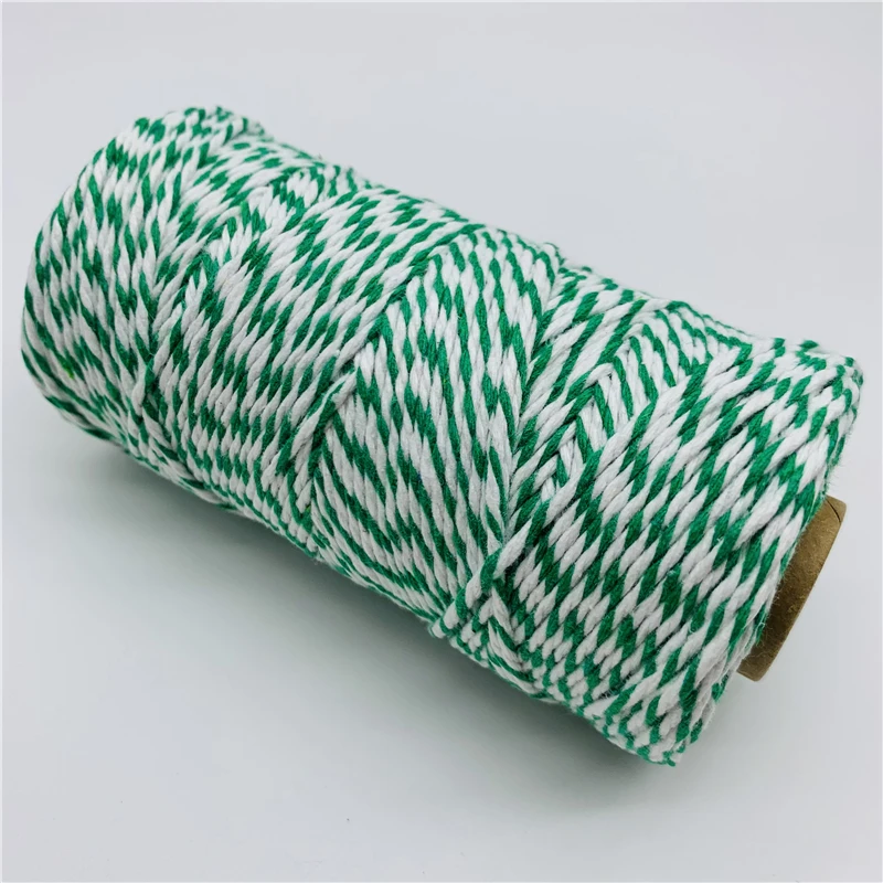 2mm Cotton rope 10yards/Lot Colorful Twisted String for Home Decor Handmade Christmas DIY Gift Wrap