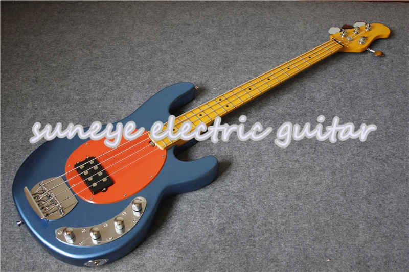 Material Blue Glossy Finish Music Man String Ray Electric Bass Guitar 4 String Bass Guitarra Electrica Free Shipping Material Blue Glossy Finish Music Man String Ray Electric Bass Guitar 4 String Bass Guitarra Electrica Free Shipping