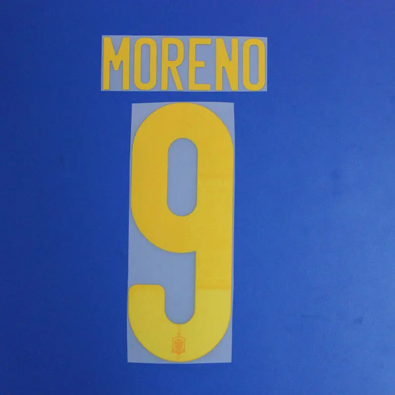2020 2021 European Cup spain MORENO SERGIO SAUL ISCO RAMOS adult man soccer number patch font print Hot stamping patches badges |