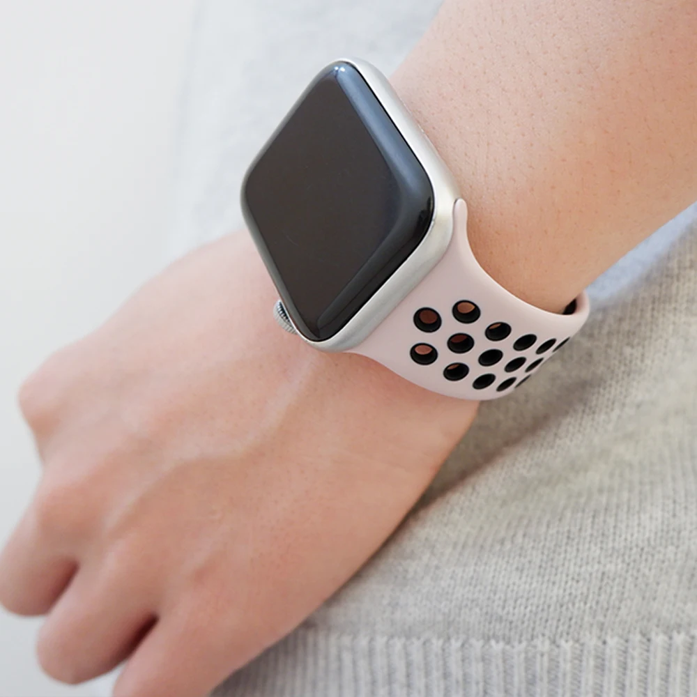 

Band For Apple Watch band 42MM 44MM iwatch strap 40MM 38MM Sport soft Silicone watchband bracelet correa apple watch 54321 38/42