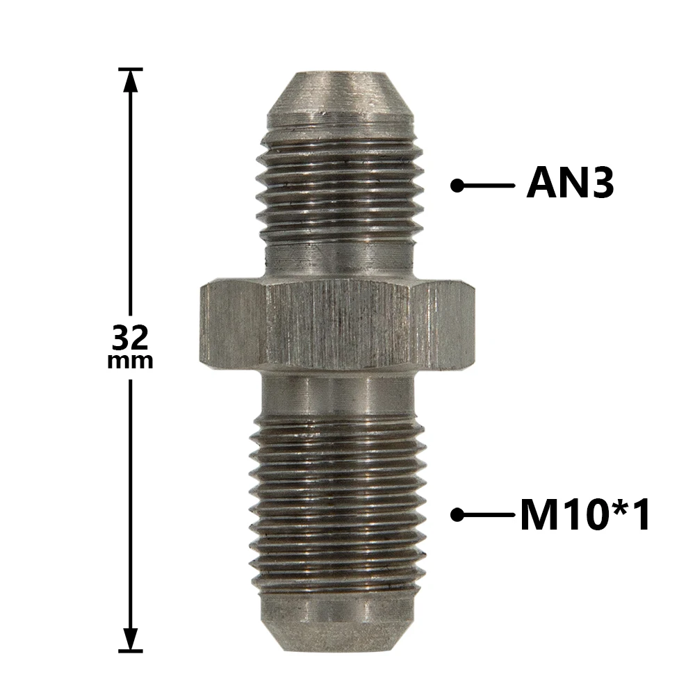 Stainless Steel M10*1 / M12*1 Metric 10mm to AN3 Brake Hose Clutch Line Oil Hose End Adapter Fitting brake oil connector brake adapter parts adapter
