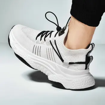 

New Hot Athletic Breathable mesh man lace-up sneakers Outdoor for adult men running jogging walking sport shoes E32-69