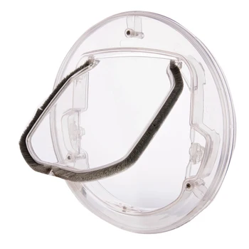 

Small Pet Kitten Dog Gate Door 4 Way Lockable Dog Cat Kitten Door Safe Flap Plastic Window Round Entrance Pets