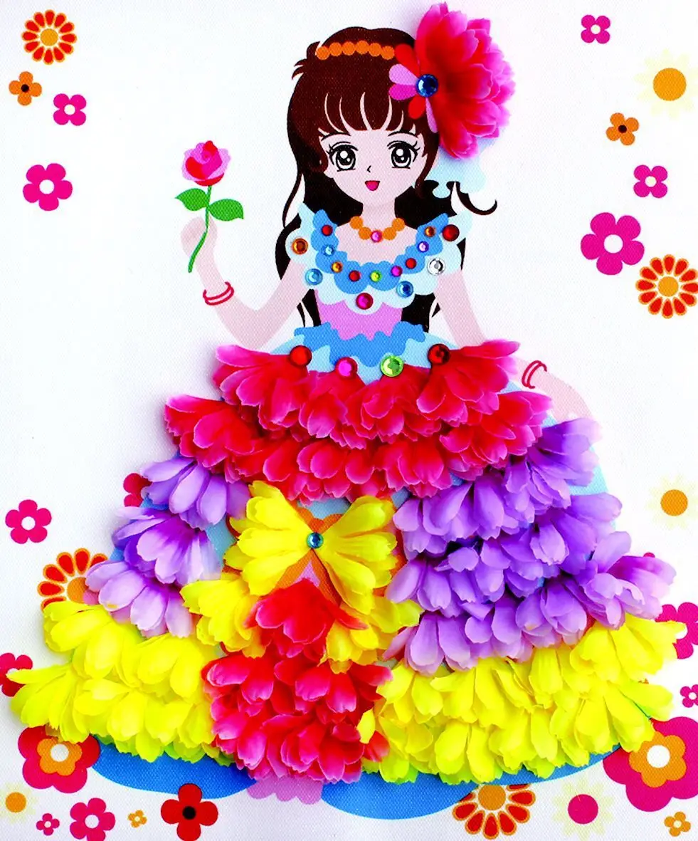 

Ugly Xiaoya Handmade Flowers Painting Children DIY Creative Art And Craft Decoration Toy 12-Pattern Mixed