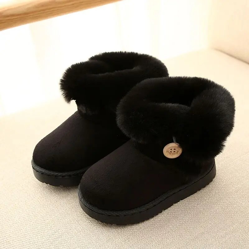 Модные зимние ботинки для девочек; теплая детская обувь для девочек; детские ботинки; бархатная зимняя обувь для мальчиков