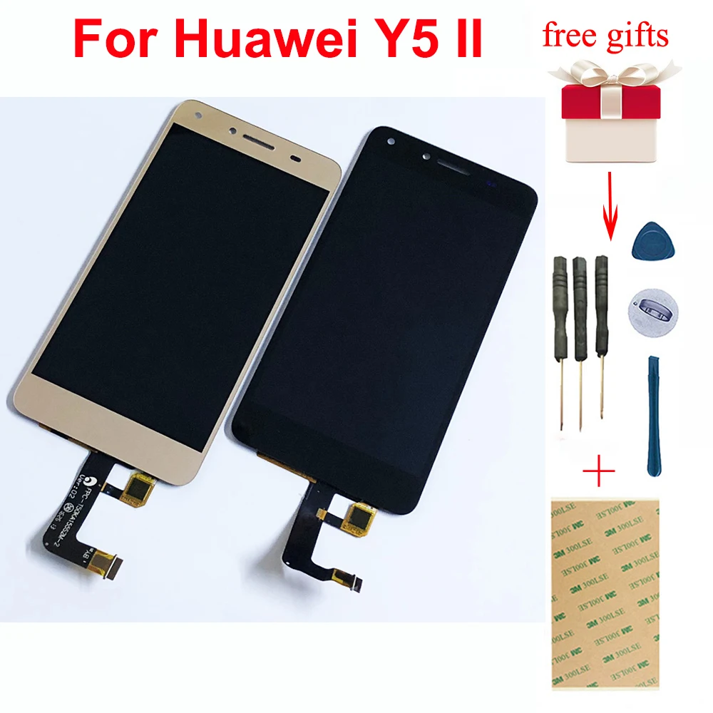 Pаспродажа Для huawei Y5 II Y5 2 LTE CUN L03 CUN L23 CUN L33 полный Сенсорный экран планшета Сенсор Стекло + ЖК дисплей Дисплей Панель модуля в сборе