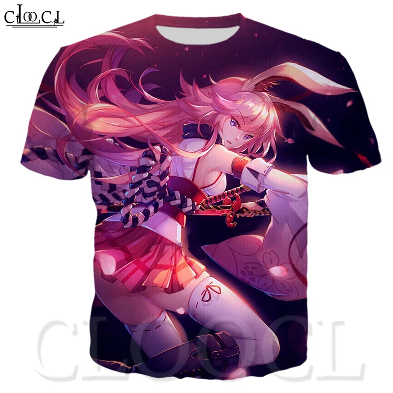 Мужская футболка CLOOCL Game Honkai Impact 3 унисекс с круглым вырезом модная и повседневная