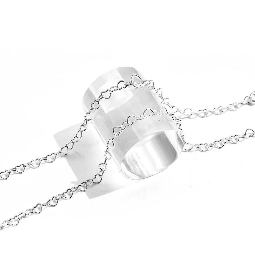 Joined-Hearts-Necklace-Spring-Heart-Necklace-Fashion-Female-Necklace-sterling-silver-jewelry-Women-DIY-Necklace (3)