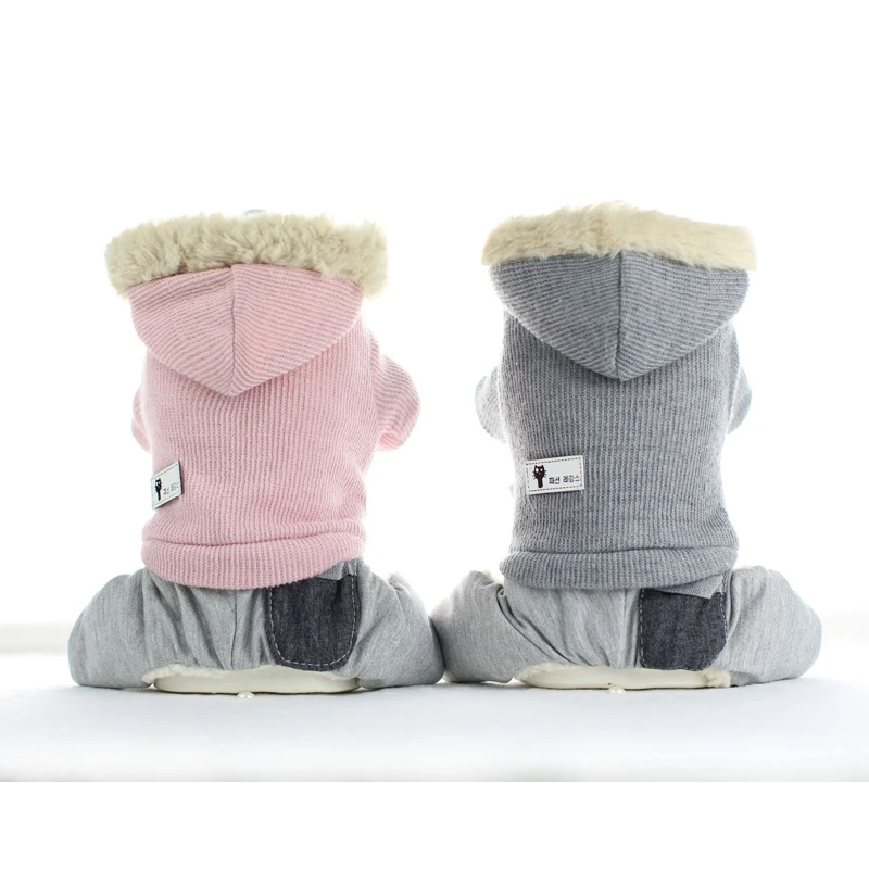 

Warm Dog Clothes Jumpsuit Winter Puppy Cat Coat Clothes Warm Soft knitting Pet Dog Vest Sweater For Small Medium Dogs
