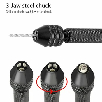 

Parts Hand Drill Kit 27pcs Precision Pin Keyless Chuck Aluminium Alloy