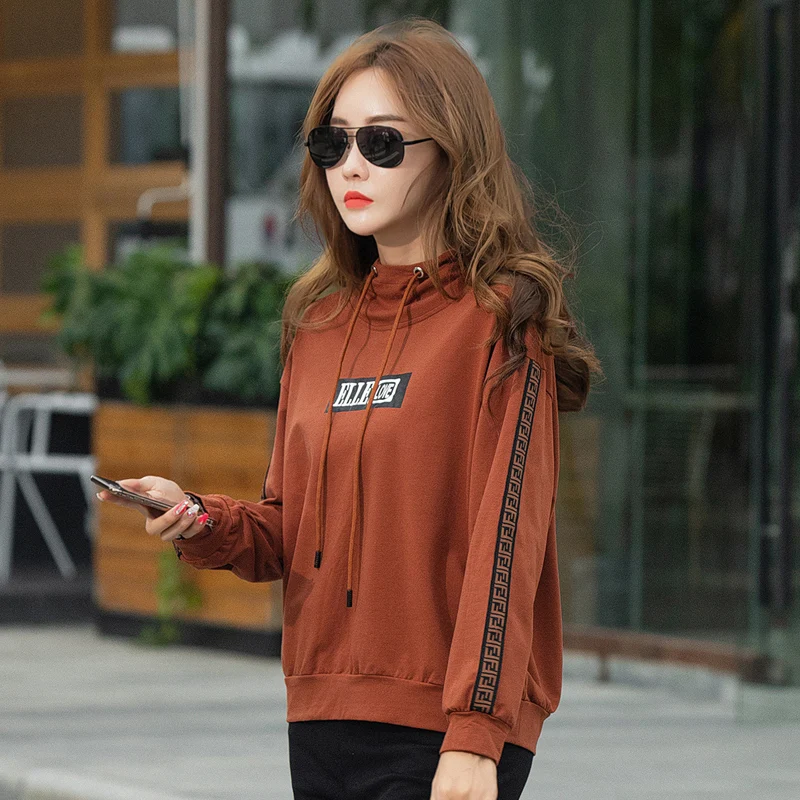 

Good quality real shot autumn style thin size hoodie for women long sleeve hoodie