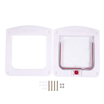 

Plastic door White 4 Positions for Cat Dog