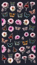 1 Pc samoprzylepne 5D naklejki do paznokci kwiat/motyl kalkomanie do paznokci na kwiatowe naklejki multi-wzory paznokci naklejki kalkomanie PBZY67