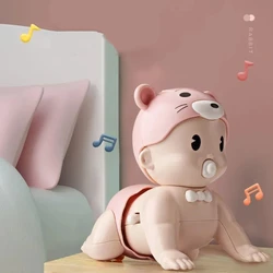 Poupées électriques rampantes pour bébés de 0 à 1 ans, avec son et mouvement, jouet éducatif pour tout petits, apprentissage de l'escalade 