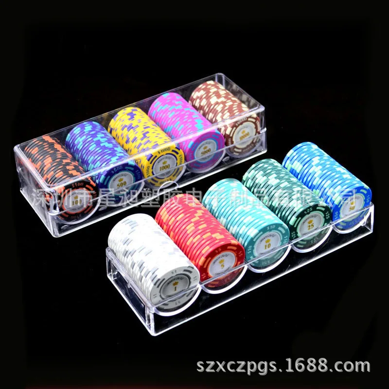 

100 Pieces 14 Grams Dezhou City Poker Black Jack 21 Point American Dollars Chip Coins Mahjong Chips Card Set