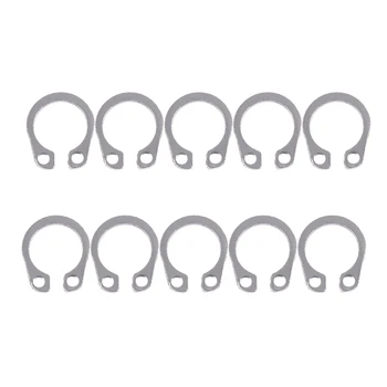 

10pcs 304 stainless steel snap ring retaining shank snap ring 10mm silver tone