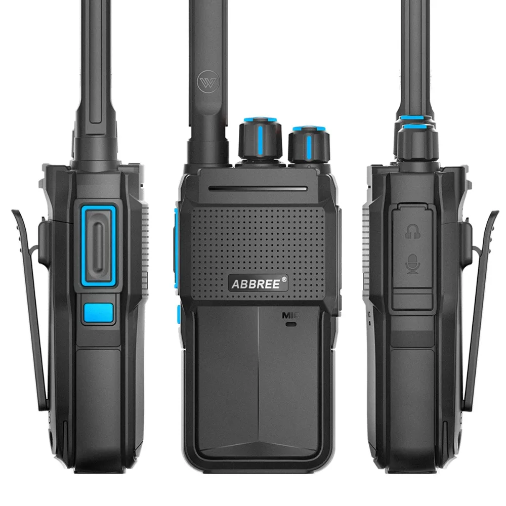 2PCS ABBREE AR-F2 mini Walkie Talkie portable Radio Station two Way Radio uhf band 400-480MHz HF Transceiver bf-888s uv-5r