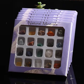 

20 in 1 Combination Set Natural Gemstone Quartz Mineral Jewelry Modern Home Decoration Aquarium Stone Garden Decoration DIY Gift