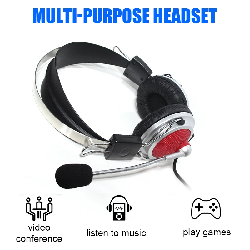 Computer Gaming Headset 3 5MM plug Stereo Bass Headphone With Microphone For PC Phone Computer Skype Gamer Office Earphone