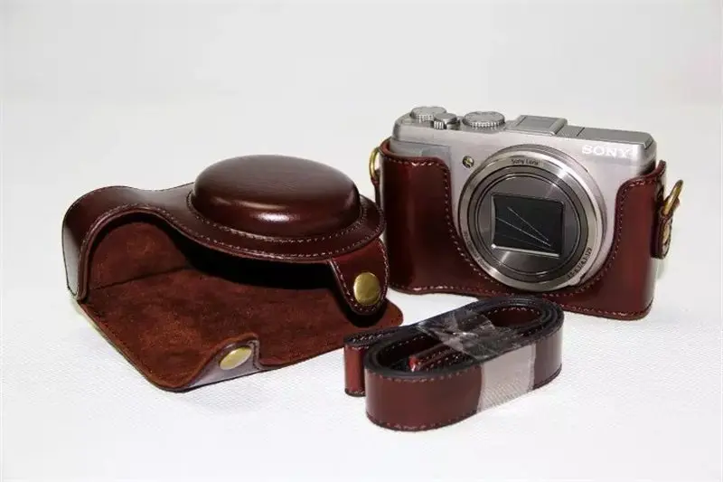 PU Камера кожаный чехол Обложка для sony DSC-HX60 DSC-HX50V HX60 HX50V HX30 сумка-чехол для камеры с плечевым ремнем