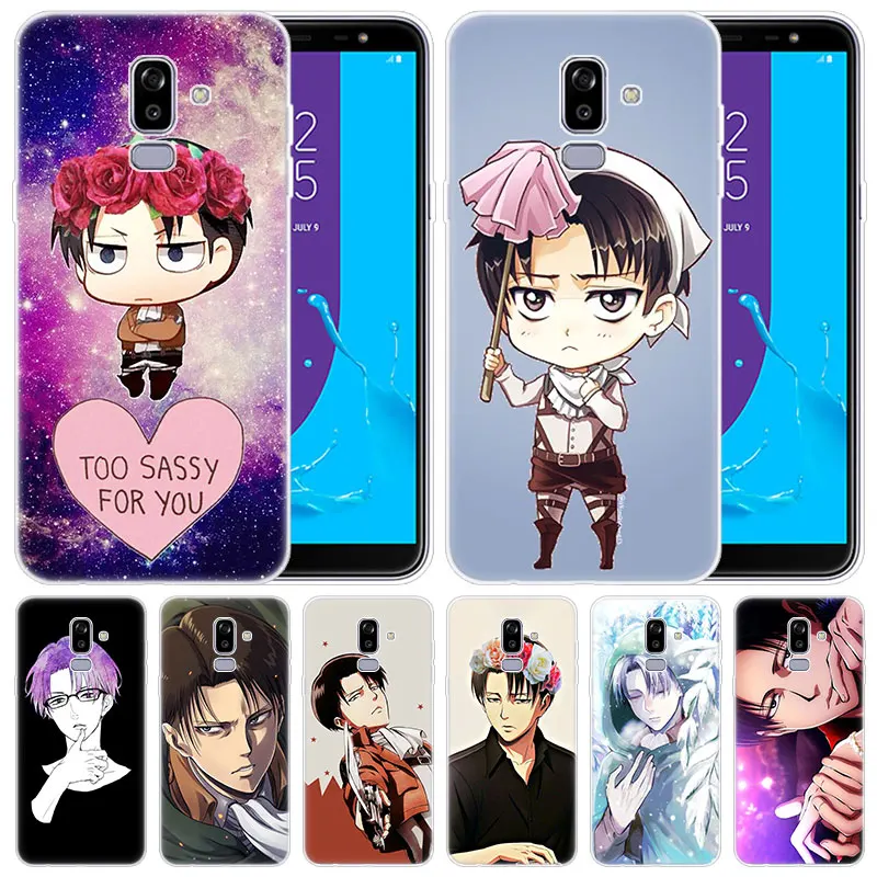 Мягкий чехол аниме атака на Титанов Levi Ackerman для Samsung Galaxy J8 J7 J6 J4 J2 2018 Core J3 2016 J5 2017 EU