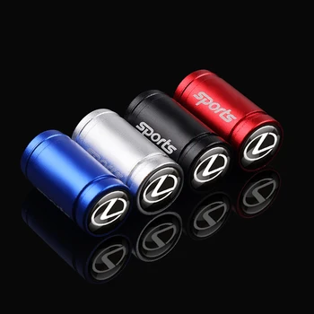 

4Pcs Car Styling Emblem Stickers Auto Tire Valve Tyre Dust Cap Badge for Lexus RX 300 IS 250 300 GX 400 460 UX 200 NX LX GS ES